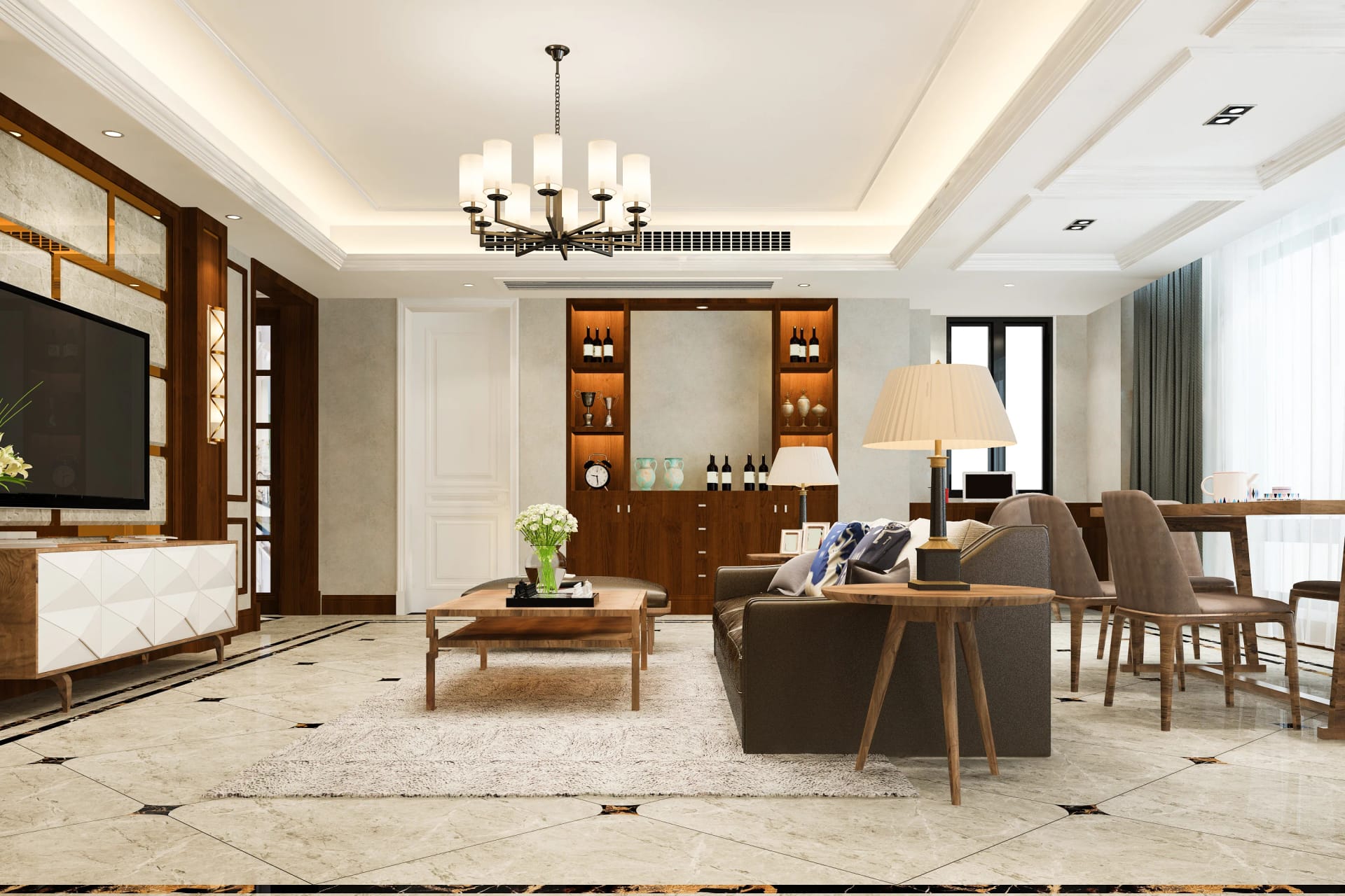 Full Home Living Room Spatial Design
