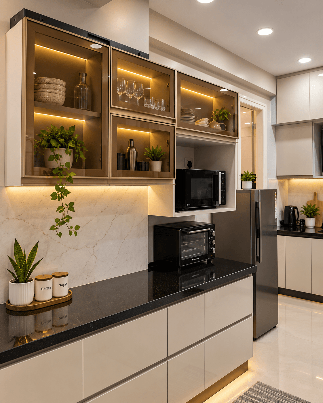 Contemporary Modular Kitchen - View 1