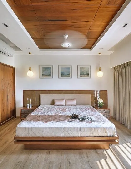 Contemporary Guest Bedroom with Integrated Wardrobe